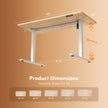 FEZIBO Standing Desk 47 x 24 Inch, Height Adjustable Desk with Memory Buttons, Electric Sit Stand Desk with 7th Gen Lift System, Home Office Table with Splice Board (Maple) 🍁 All In One Marketplace Canada