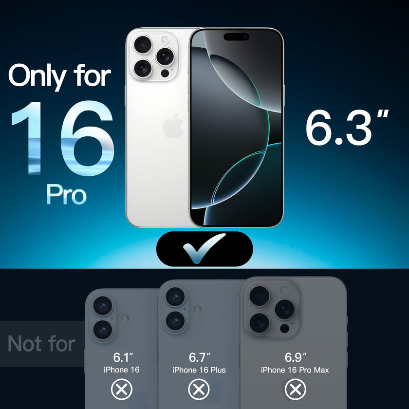 JETech Privacy Screen Protector for iPhone 16 Pro 6.3-Inch, Anti-Spy Tempered Glass Film with Easy Installation Tool, 2-Pack 🍁 All In One Marketplace Canada