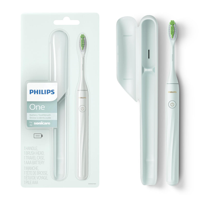 PHILIPS One By Sonicare Battery Toothbrush, Mint, Hy1100/03, 1 Count 🍁 All In One Marketplace Canada