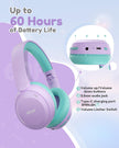 acer Kids Bluetooth Headphones, 85/94dB Volume Limiter, Foldable Wireless Over-Ear Headphones for iPad, Travel, 60H Playtime, Bluetooth 6.0, Built-in Mic, Purple Green, OHR668 🍁 All In One Marketplace Canada