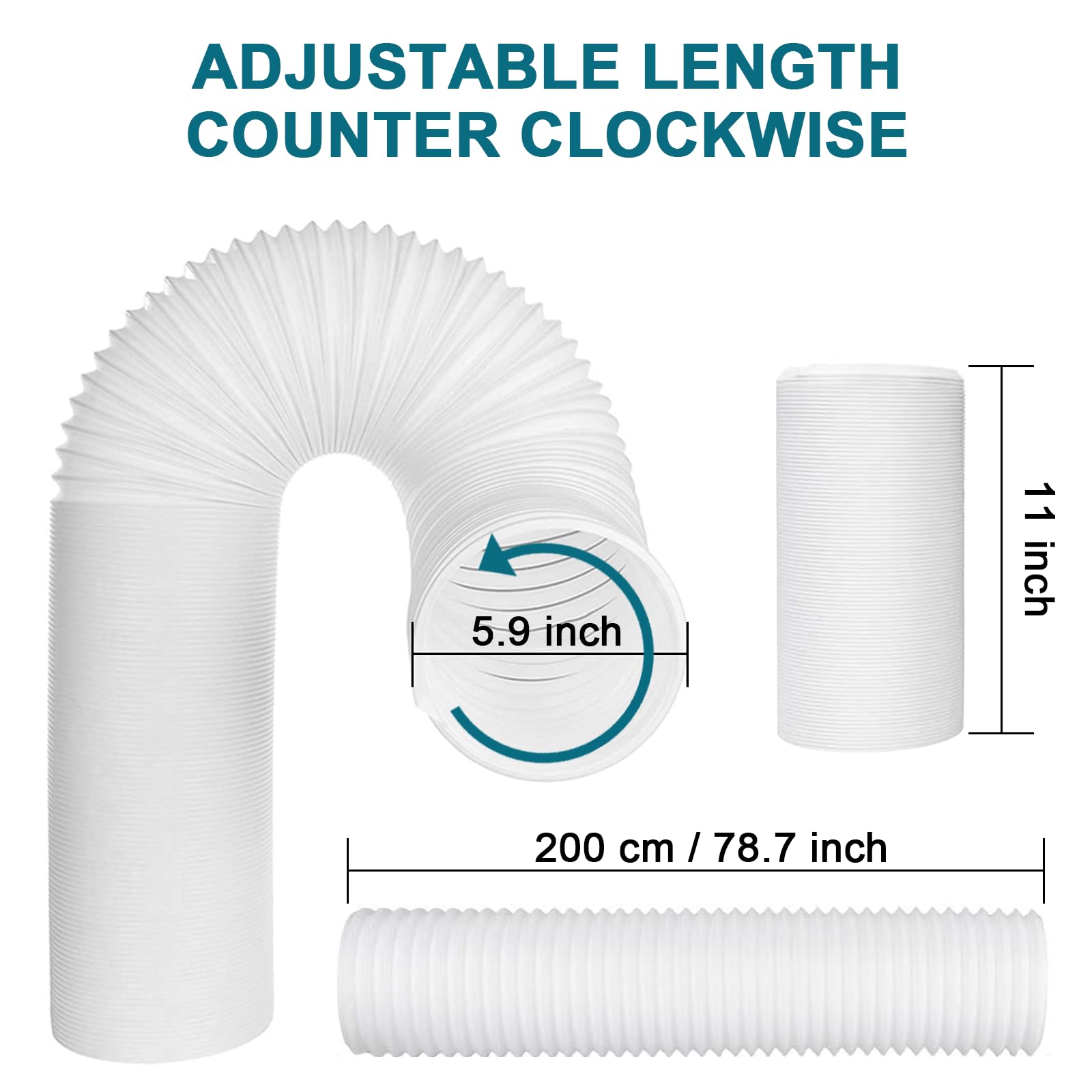 Portable Air Conditioner Hose with 5.9