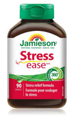 Jamieson Stressease Vitamin B Complex with Vitamin C, Magnesium, Calcium, and Zinc, Packed with 13 Essential Nutrients, Stress Relief Formula, Supports Energy Production, Metabolism, and Immune Support. Vegetarian, Gluten-Free, 90 Caplets, Proudly Canadia