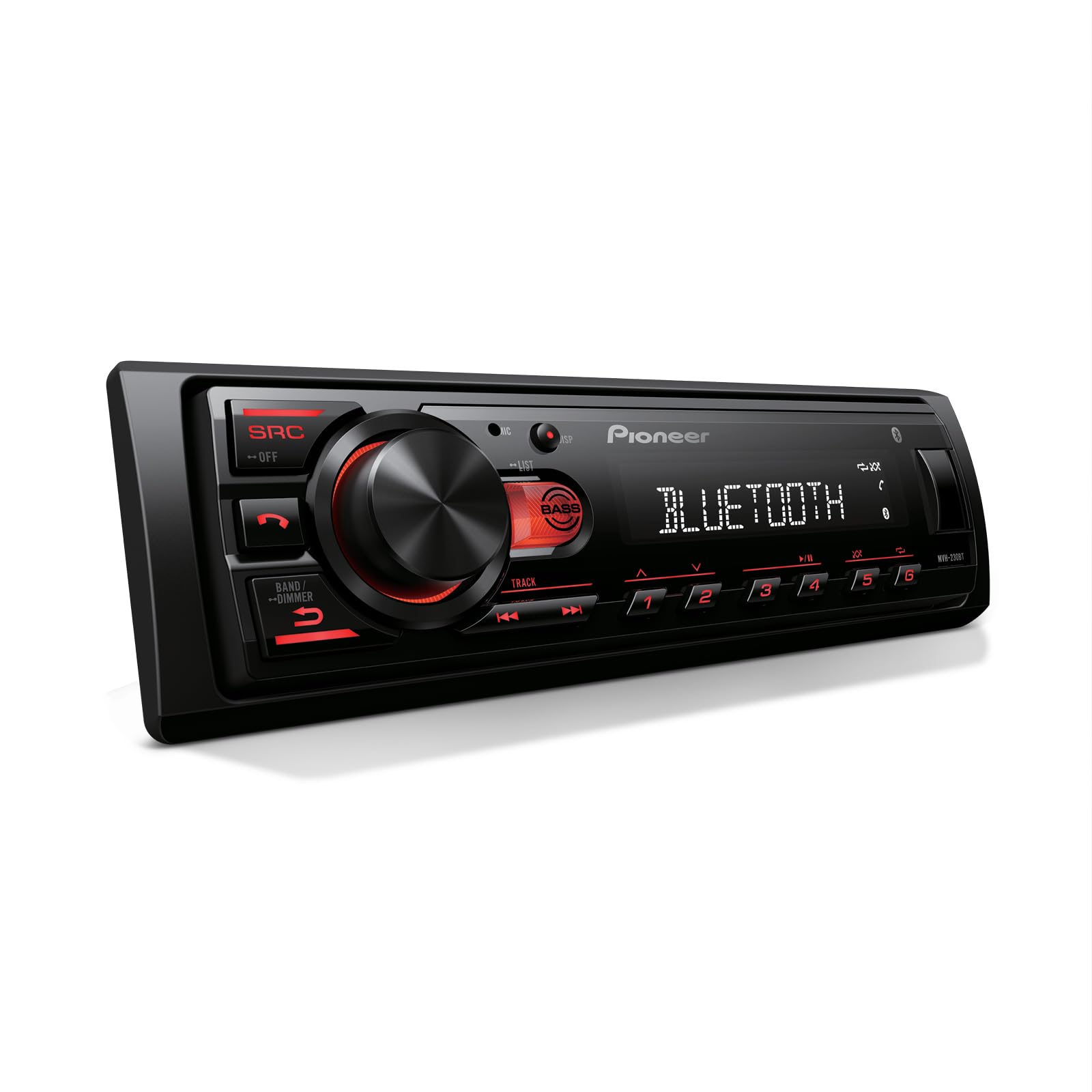 Pioneer MVH-S230BT 1-Din Digital Media Receiver – Bluetooth, USB, 50W x 4 Output, AM/FM Radio, iPhone/Android Compatible, Front/SW (Mono) Selectable RCA Output 🍁 All In One Marketplace Canada