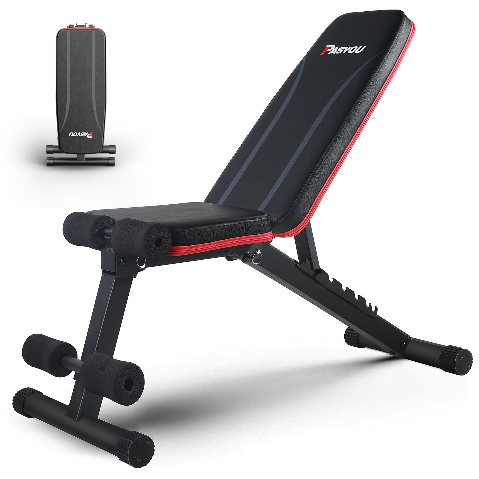 PASYOU Adjustable Weight Bench Full Body Workout Multi-Purpose Foldable Incline Decline Exercise Workout Bench for Home Gym 🍁 All In One Marketplace Canada