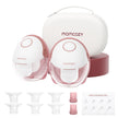 Momcozy Breast Pump Hands Free Mobile Style | M6, Wearable Breastfeeding Pump Ideal Rhythm for More Milk, DoubleFit Flange More Fit & Discreet with 3 Modes & 9 Levels, 24mm (Cozy Red, 2 Count) 🍁 All In One Marketplace Canada