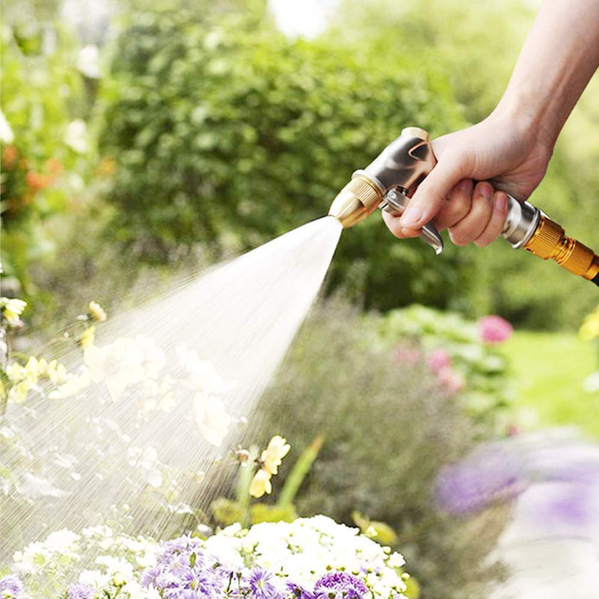 FANHAO Garden Hose Nozzle Sprayer, 100% Heavy Duty Metal Handheld Water Nozzle High Pressure in 4 Spraying Modes for Hand Watering Plants and Lawn, Car Washing, Patio and Pet 🍁 All In One Marketplace Canada