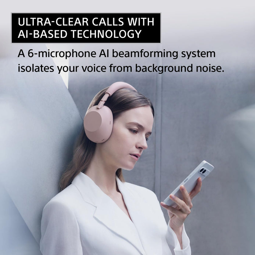 Sony WH-1000XM6 The Best Wireless Noise Canceling Headphones, HD NC Processor QN3, 12 Microphones, Adaptive NC Optimizer, Mastered by Engineers, Studio-Quality, 30-Hour Battery, Sand Pink 🍁 All In One Marketplace Canada