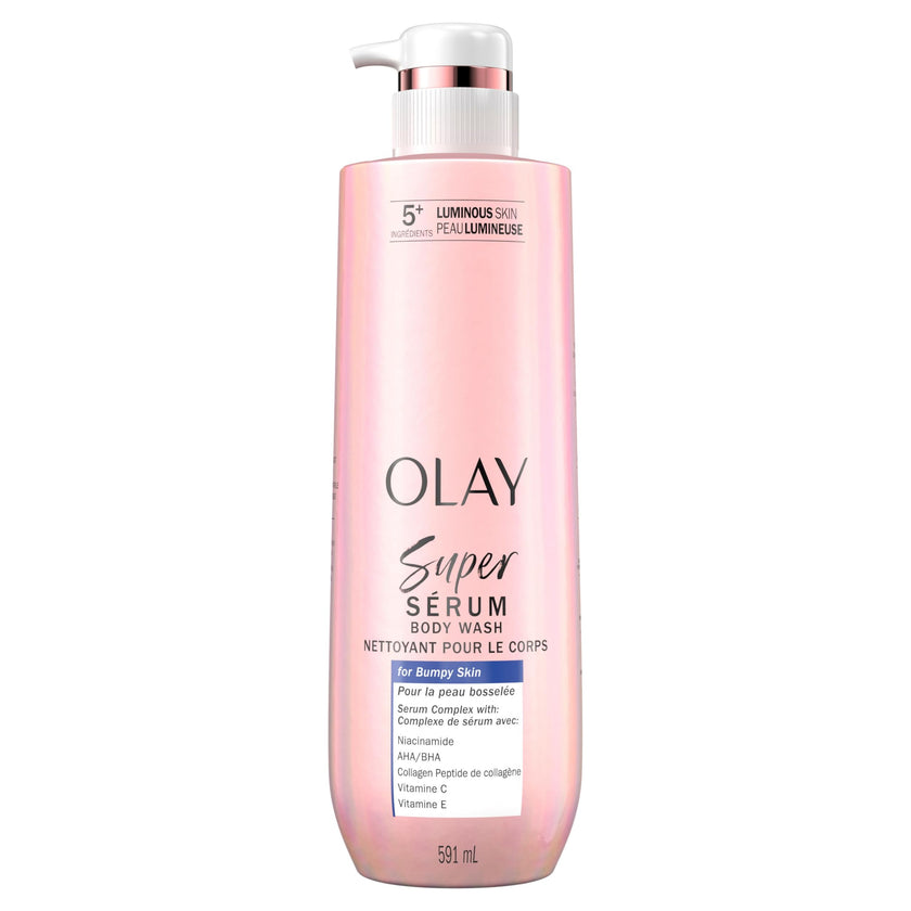 Olay Super Serum Body Wash for Bumps & Uneven Textured Skin, Serum Complex for Luminous Skin, 591 mL 🍁 All In One Marketplace Canada