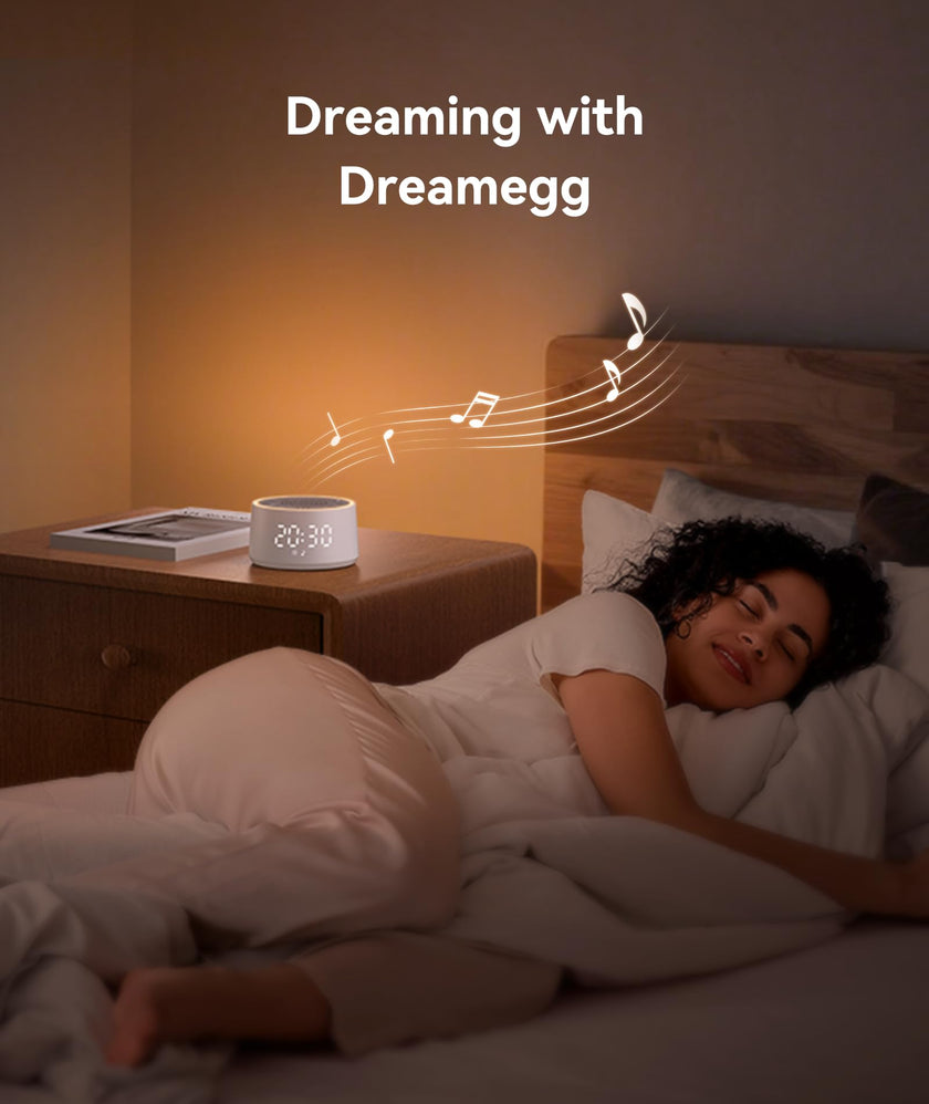 Dreamegg D1 Nova Sound Machine - White Noise Machine Alarm Clock with 25 Soothing Sounds, 10 Night Lights for Baby Adult, Dimmable, 7 Alarm Sounds, Timer, Noise Machine for Sleeping, Bedroom, Travel 🍁 All In One Marketplace Canada