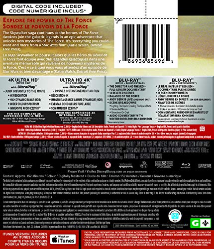 Star Wars / The Last Jedi - 4K/Blu-Ray (Used)
