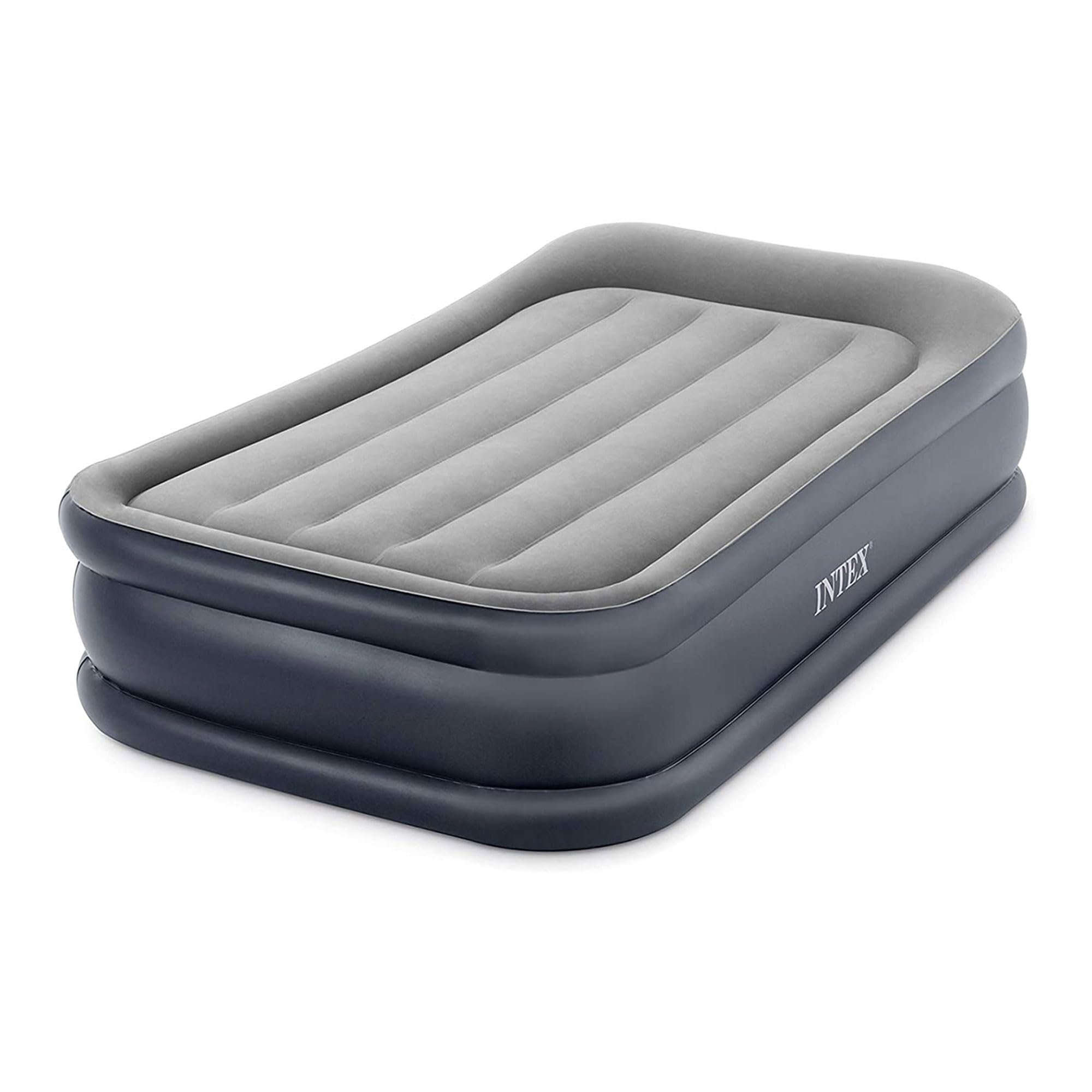 INTEX 64131ED Dura-Beam Plus Deluxe Pillow Rest Air Mattress: Fiber-Tech – Twin Size – Built-in Electric Pump – 16.5in Bed Height – 300lb Weight Capacity 🍁 All In One Marketplace Canada