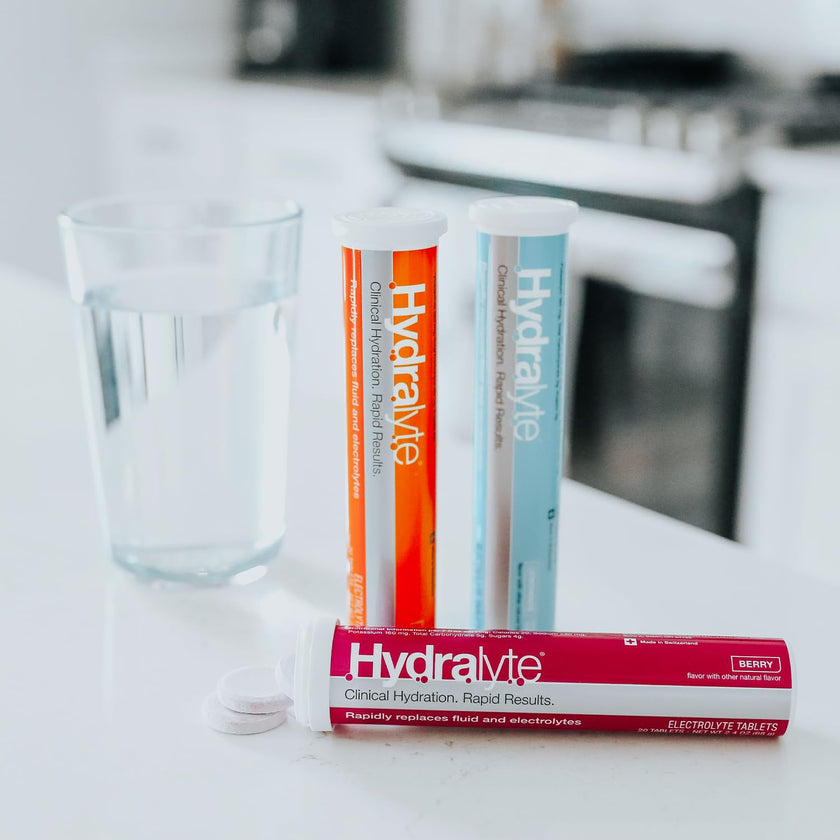 HydraLyte Electrolyte Tablets - Variety Flavoured Electrolytes, Low Sugar Electrolytes Formulated to Accelerate Hydration, Post Workout, Travel Essential - Safe Hydration for All Ages (60 Count) 🍁 All In One Marketplace Canada