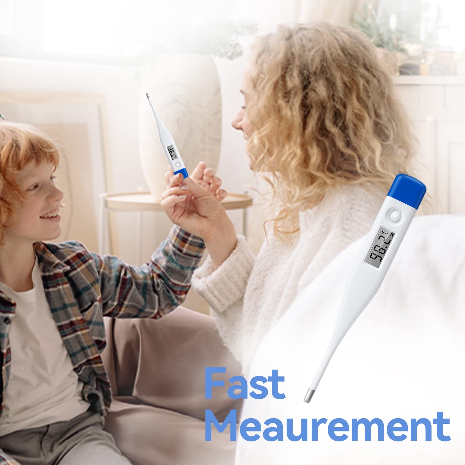 Berrcom Digital Thermometer for Adults and Kids, Oral and Underarm Thermometer for Fever with 30 Seconds Fast Reading, C/F Switchable Rectal Thermometer for Babies 🍁 All In One Marketplace Canada
