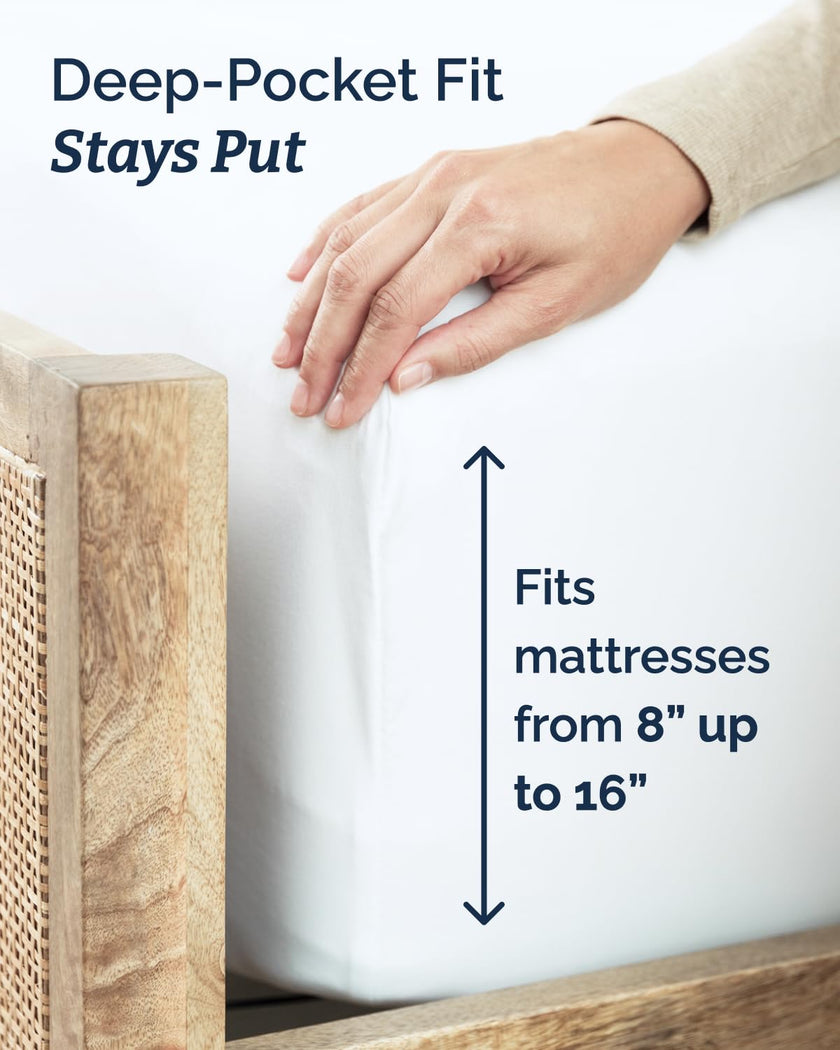 Twin Size Sheet Set - 3 Piece Set - Hotel Luxury Bed Sheets - Extra Soft - Deep Pockets - Easy Fit - Breathable & Cooling Sheets - Wrinkle Free - Comfy - White Bed Sheets – Twins Sheets - 3 PC 🍁 All In One Marketplace Canada