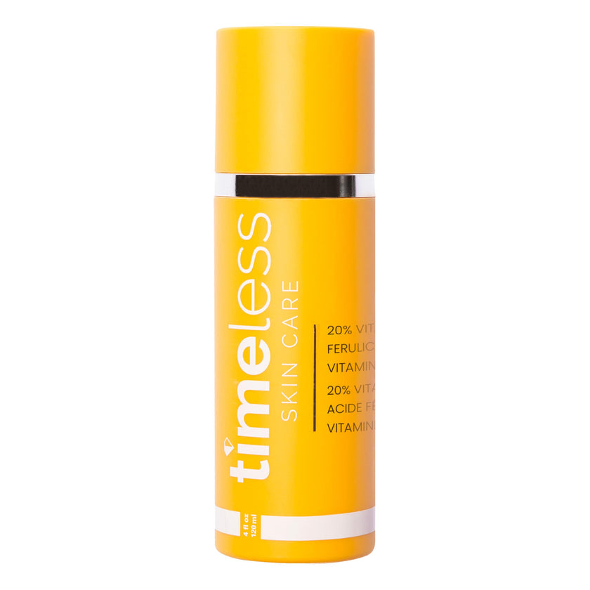 Timeless Skin Care Vitamin C Serum with Vitamin E & Ferulic Acid - 20% Vitamin C Brightening Serum - FaceSerum for Oily & Dry Skin - Fragrance-FreeSerum for Skin Care - 4 oz 🍁 All In One Marketplace Canada