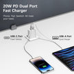 USB C Charger Block USB Charger Block 20W Dual Port PD+QC Power Adapter Fast Charging Block Compatible with iPhone 16/15/14/13/12/11 Pro/Pro Max/Plus, XS/XR, Google Pixel, Samsung Galaxy (4) 🍁 All In One Marketplace Canada