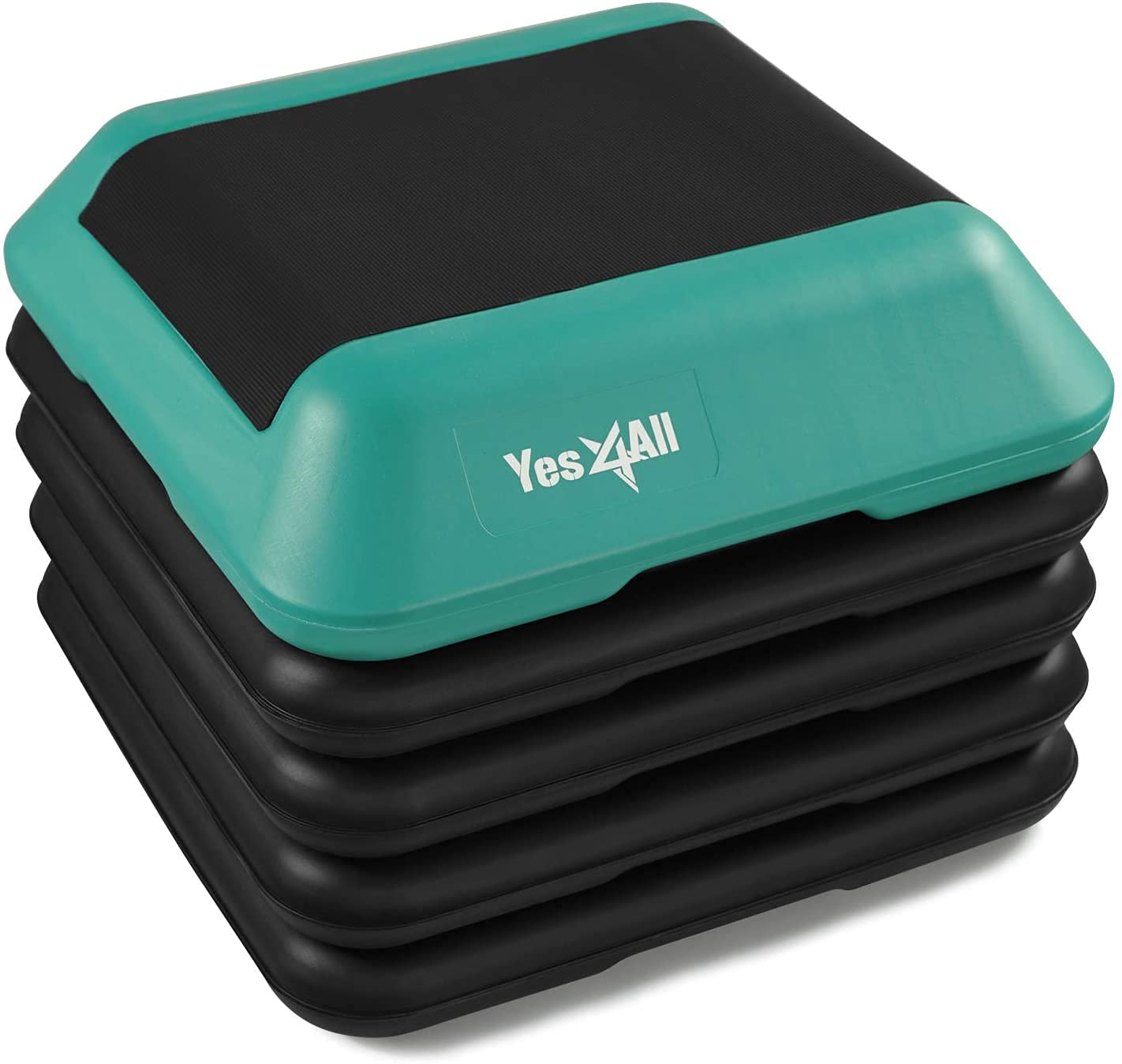 Yes4All High Arobic Step Platform & Stackable Risers - Adjustable 4