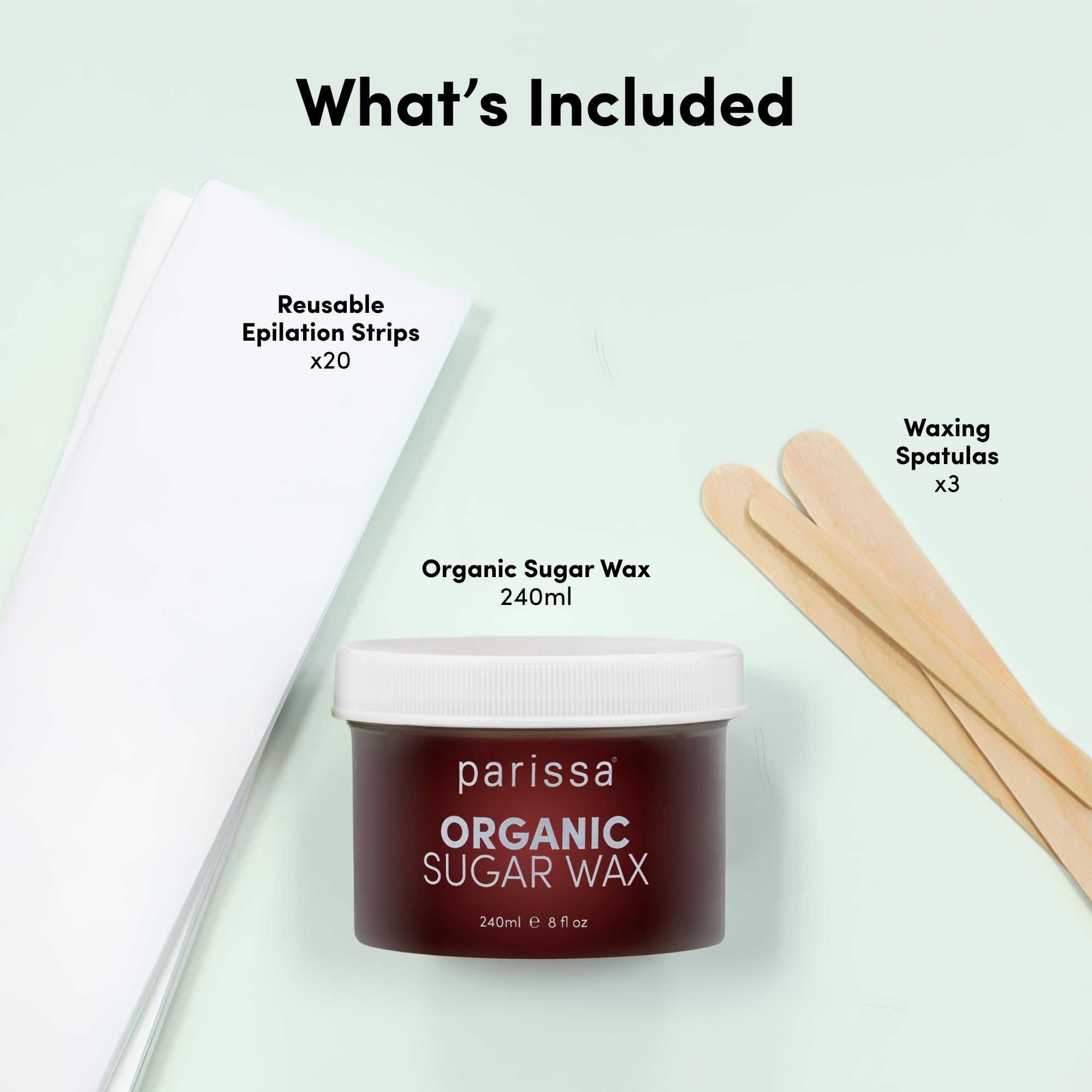 Parissa Organic Sugar Wax Kit for Hair Removal – Microwavable Sugar Wax for Face, Legs & Body, USDA Certified Organic, Water-Washable & Gentle for Sensitive Skin (8 fl oz) 🍁 All In One Marketplace Canada
