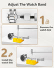 EasyTime Watch Repair Kit, Watch Link Removal Tool, Watch Band Adjustment, Including Watch Back Case Opener, Spring Bar, Operation Manual, Suitable for Battery Replacement and Strap disassemble 🍁 All In One Marketplace Canada