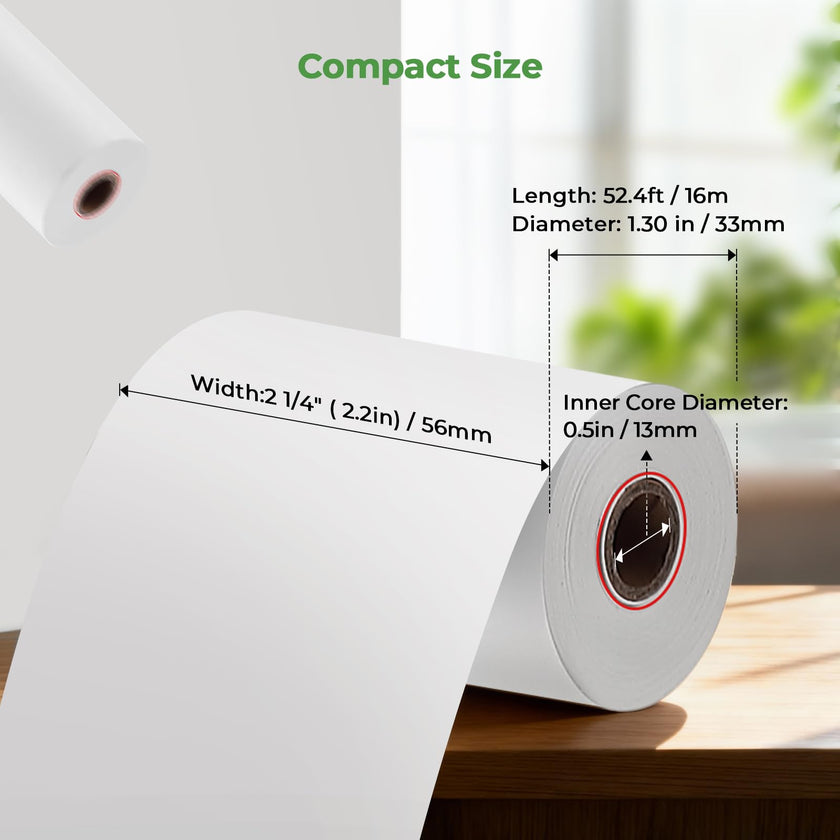 MUNBYN Thermal Paper Roll 2-1/4