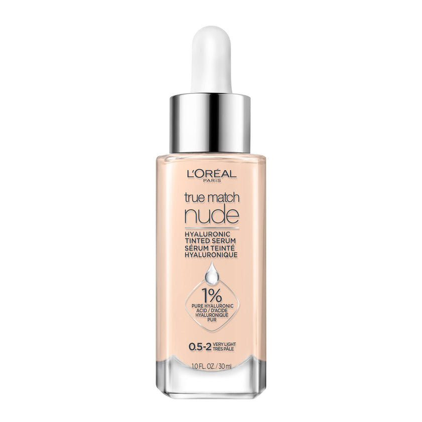 L’Oréal Paris True Match Nude Hyaluronic Foundation, Tinted Face Serum Foundation with Hyaluronic Acid for Lightweight Coverage and Instant Hydration, Radiant Finish- Very Light, 30 mL 🍁 All In One Marketplace Canada