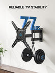 Pipishell Full Motion TV Wall Mount for 26-65 Inch Flat Curved Screen TVs, Max VESA 400x400mm up to 77 lbs, Swivel TV Mount Wall Bracket with Articulating Arms, Tilt, Extension, PIMF7 🍁 All In One Marketplace Canada