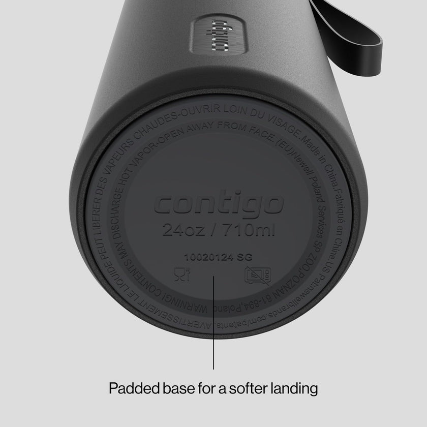 Contigo SnapSeal 24 oz Water Bottle w/Carry Strap & Reusable Straw | Vacuum-Insulated Stainless Steel for Hot & Cold Drinks | Spill-Proof Lid | BPA & Lead-Free | Dishwasher Safe 🍁 All In One Marketplace Canada