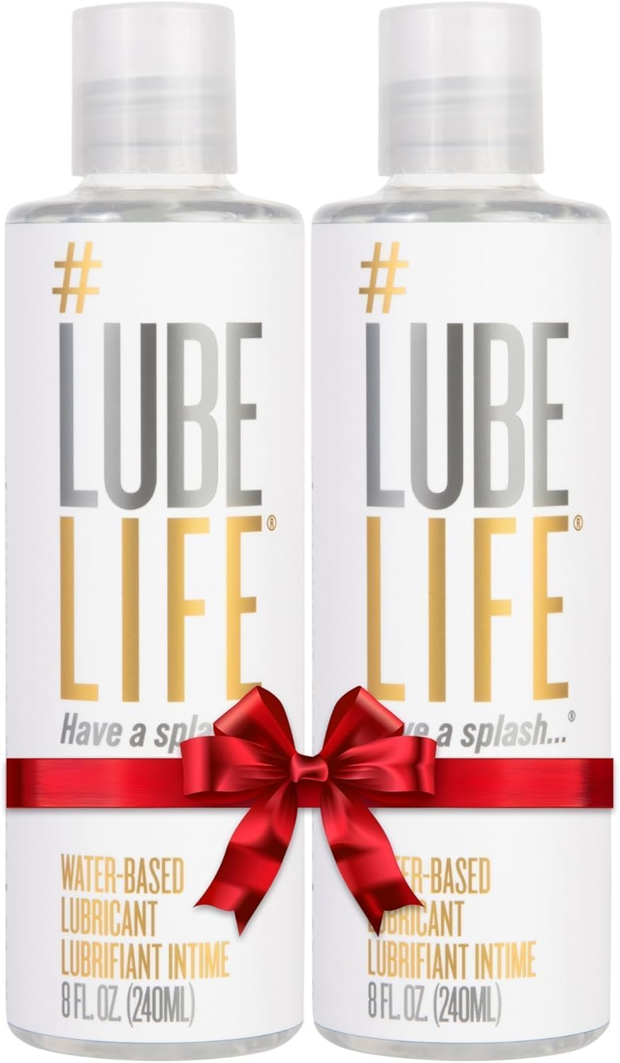 Lube Life Water Based Personal Lubricant, Lube for Men, Women & Couples, Non-Staining, 2 x 8 Fl Oz (240 mL) 🍁 All In One Marketplace Canada