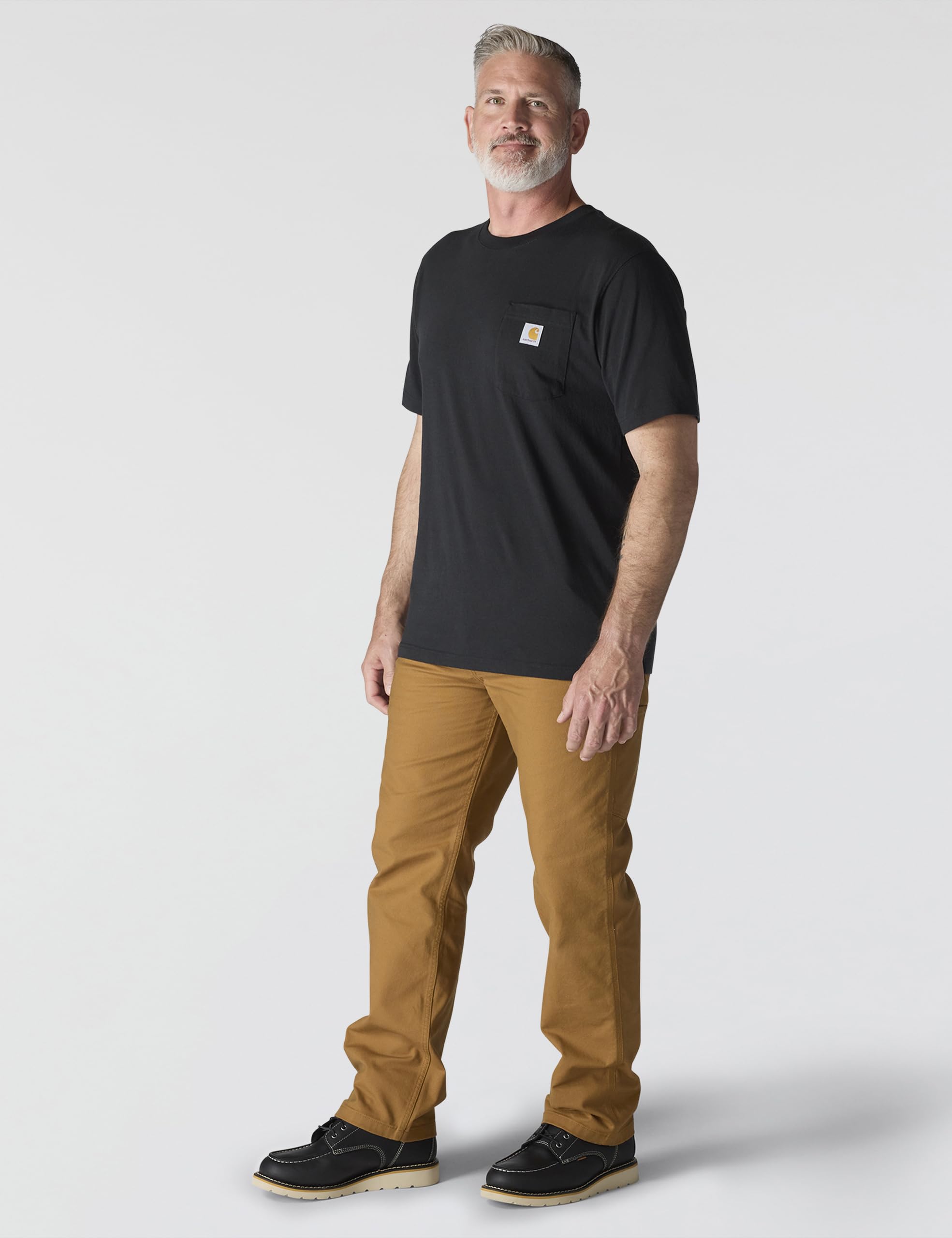 Carhartt Men's Big and Tall K87 Workwear Short Sleeve T-Shirt (Regular and Big & Tall Sizes), Black, X-Large 🍁 All In One Marketplace Canada