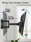 Pipishell Full Motion TV Wall Mount for 26-74 inch TVs, up to 99lbs Max VESA 400x400mm, Wall Mount TV Bracket with Articulating Swivel Extension Tilting Leveling for LED LCD OLED 4K Flat Curved Screen 🍁 All In One Marketplace Canada
