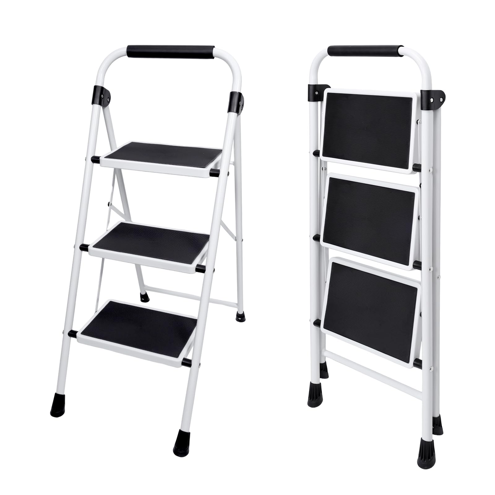 Sweetcrispy 3 Step Ladder, Folding Step Stool, Anti-Slip Pedal 🍁 All In One Marketplace Canada