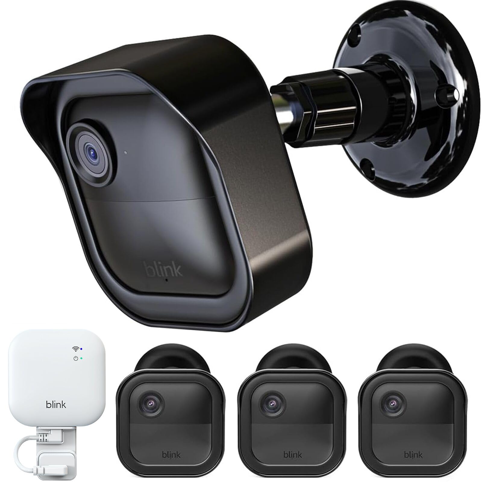All-New Blink Camera Mount for Outdoor 4/2K+, 3 Pack Protective Cover and 360 Degree Adjustable Mounting Bracket, Blink Sync Module Outlet Mount (Black) 🍁 All In One Marketplace Canada