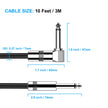 Guitar Cable 10ft New bee Electric Instrument Cable Bass AMP Cord for Electric Guitar, Bass Guitar, Electric Mandolin, Pro Audio (Right Angle to Straight, Black) 🍁 All In One Marketplace Canada