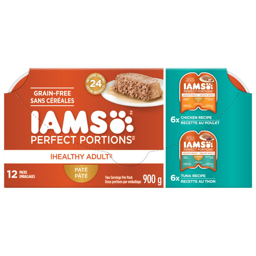 IAMS Perfect PORTIONS Adult Wet Cat Food, Chicken Flavour, 75g (12 Pack) 🍁 All In One Marketplace Canada