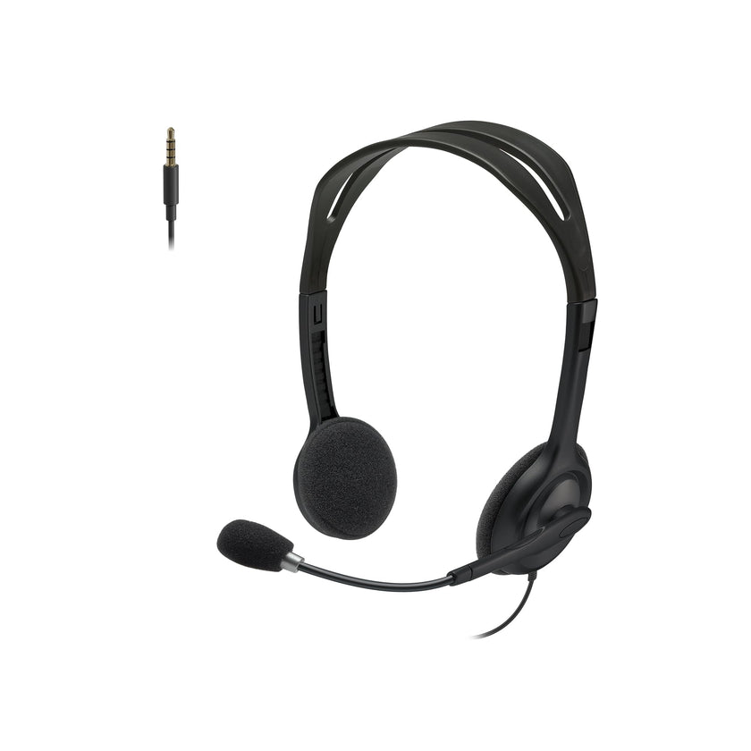 Logitech H111 Wired Headset Stereo Headphones Noise Cancelling - Black 🍁 All In One Marketplace Canada