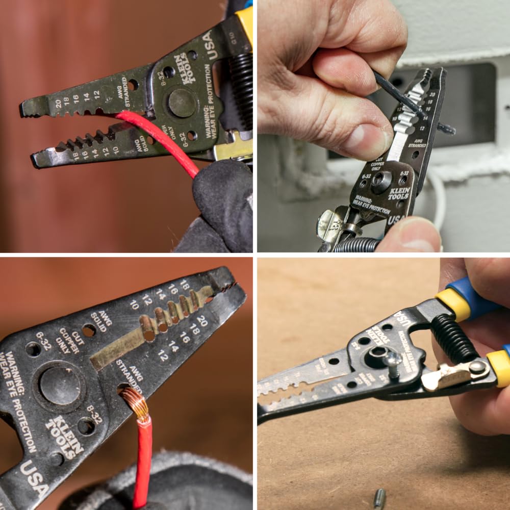 Klein Tools 11055EP Wire Cutter and Stripper, Stranded and Solid Wire Cutter, Cuts Copper, Blue 🍁 All In One Marketplace Canada