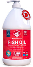 Fish Oil for Dogs 1.89 L - Healthy Skin & Coat, Salmon, Pollock, All Natural Supplement for Pets, Itching Scratching Allergy & Inflammation Defense, Omega 3 EPA DHA, Brain & Heart Health 🍁 All In One Marketplace Canada