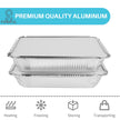 Aluminum Pans with Lids (50-Pack, 8.5