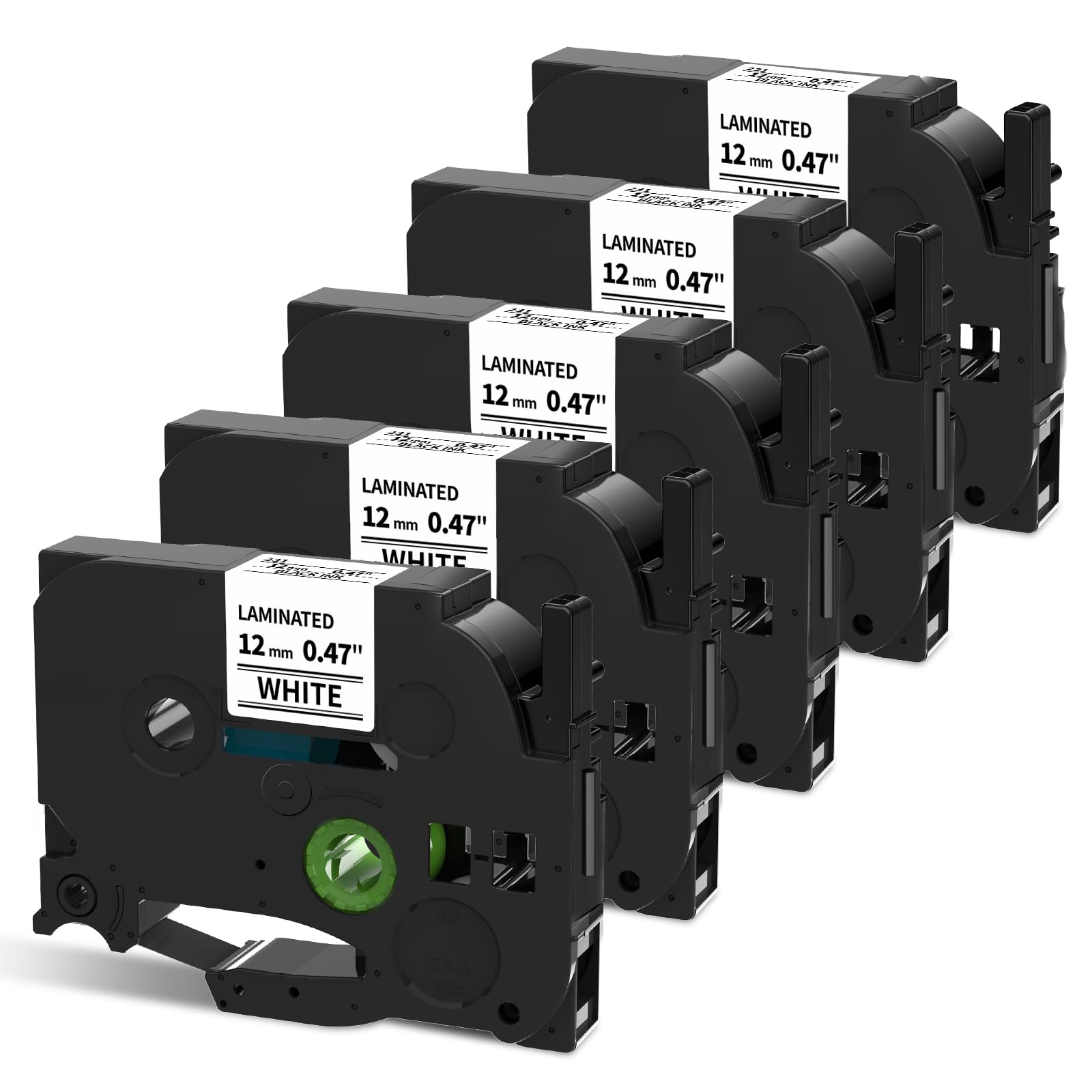 5 Pack Replacement for TZe-231 P Touch Label Tape Compatible with Brother P-Touch (TZ231 TZe231) Standard Laminated 12mm, Black on White, for Label Maker Tape PTH110 PT-D210 D220 D200 H100 🍁 All In One Marketplace Canada
