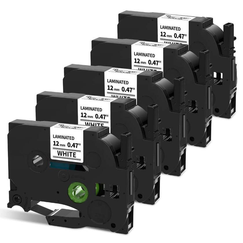 5 Pack Replacement for TZe-231 P Touch Label Tape Compatible with Brother P-Touch (TZ231 TZe231) Standard Laminated 12mm, Black on White, for Label Maker Tape PTH110 PT-D210 D220 D200 H100 🍁 All In One Marketplace Canada