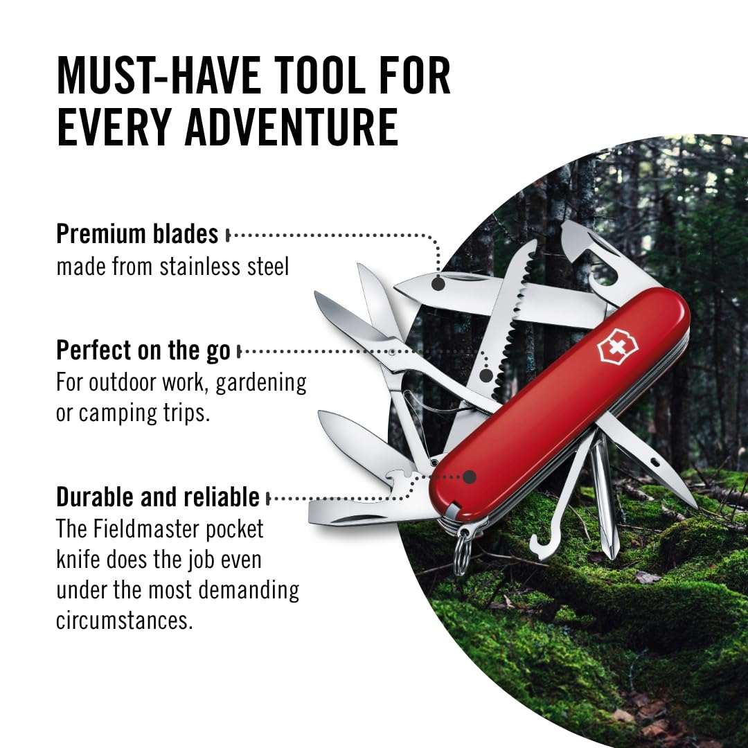 Victorinox Fieldmaster 15 Function Swiss Army Pocket Knife, Red 🍁 All In One Marketplace Canada