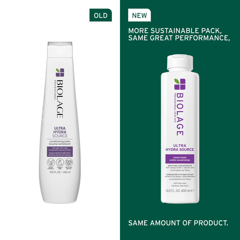 Biolage Conditioner, Ultra HydraSource Conditioning Balm, Hydrating Conditioner for Very Dry Hair, Curly Hair Conditioner, Moisturizes and Softens Hair, Sulfate Free, Silicone Free, Paraben Free, Vegan 🍁 All In One Marketplace Canada