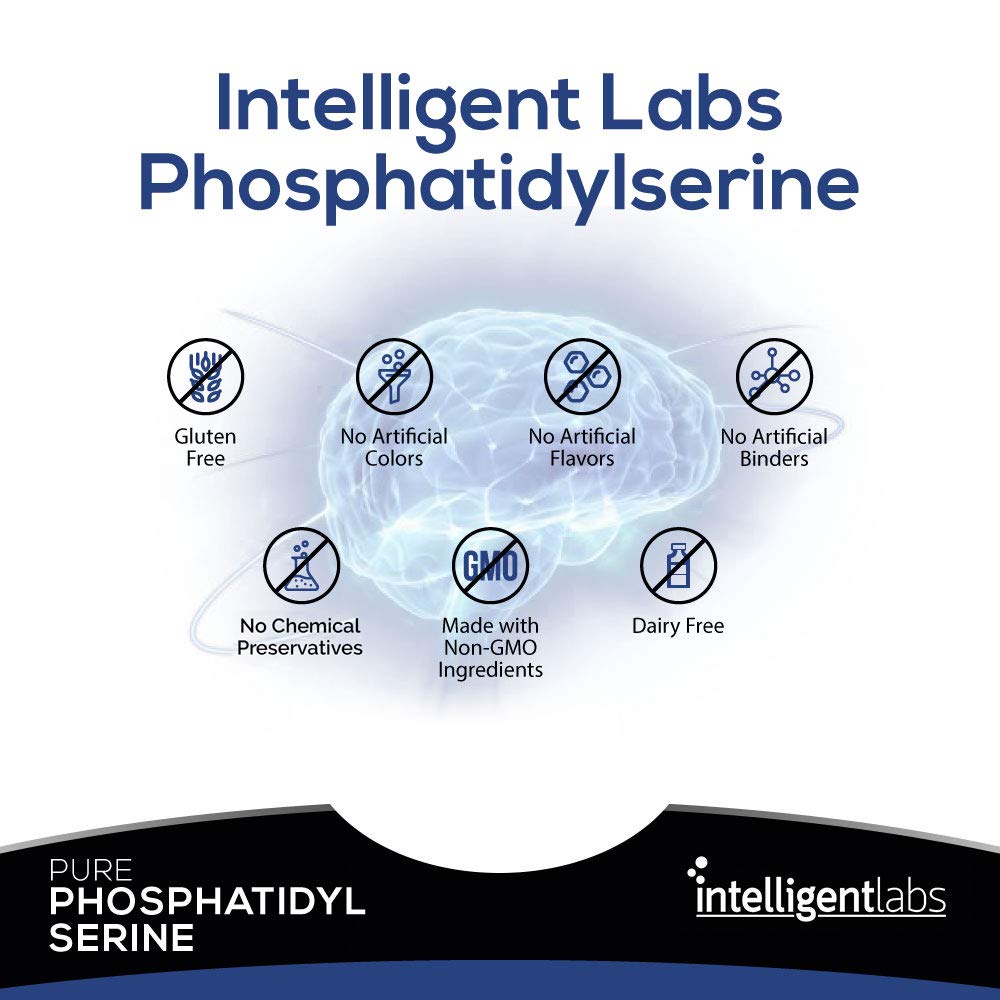 Intelligent Labs Phosphatidylserine Supplement 100mg | 90 High Strength Capsules | 100% Soy and Allergen Free | Pure Phosphatidylserine from Sunflower Lecithin 🍁 All In One Marketplace Canada