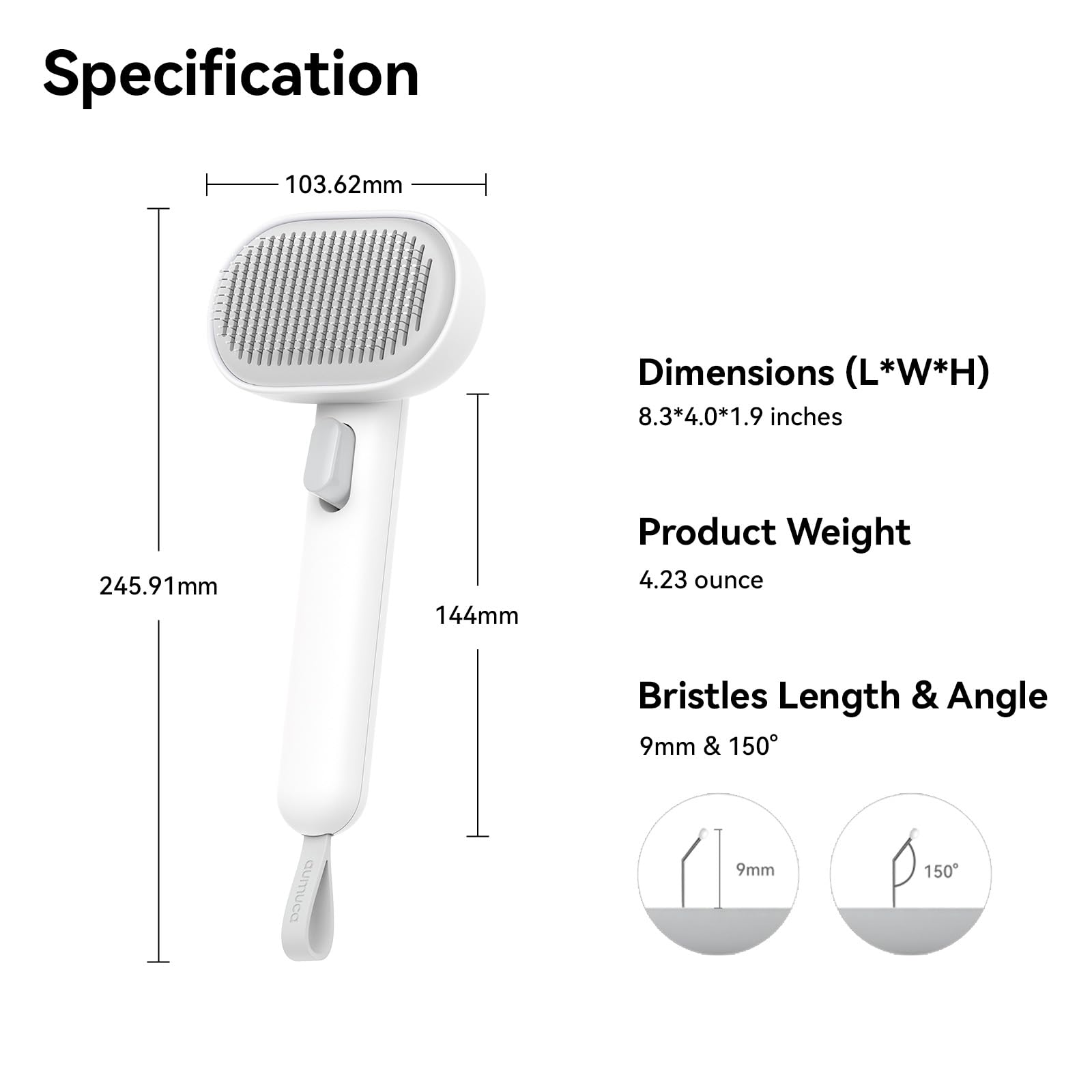aumuca Cat Brush Dog Brush for Shedding, Cat Brushes for Long or Short Haired Cats, Dog Hair Brush Cat Grooming Brush Cat Comb Cat Deshedding Brush Easily Removes Mats, Tangles, and Loose Fur, White 🍁 All In One Marketplace Canada