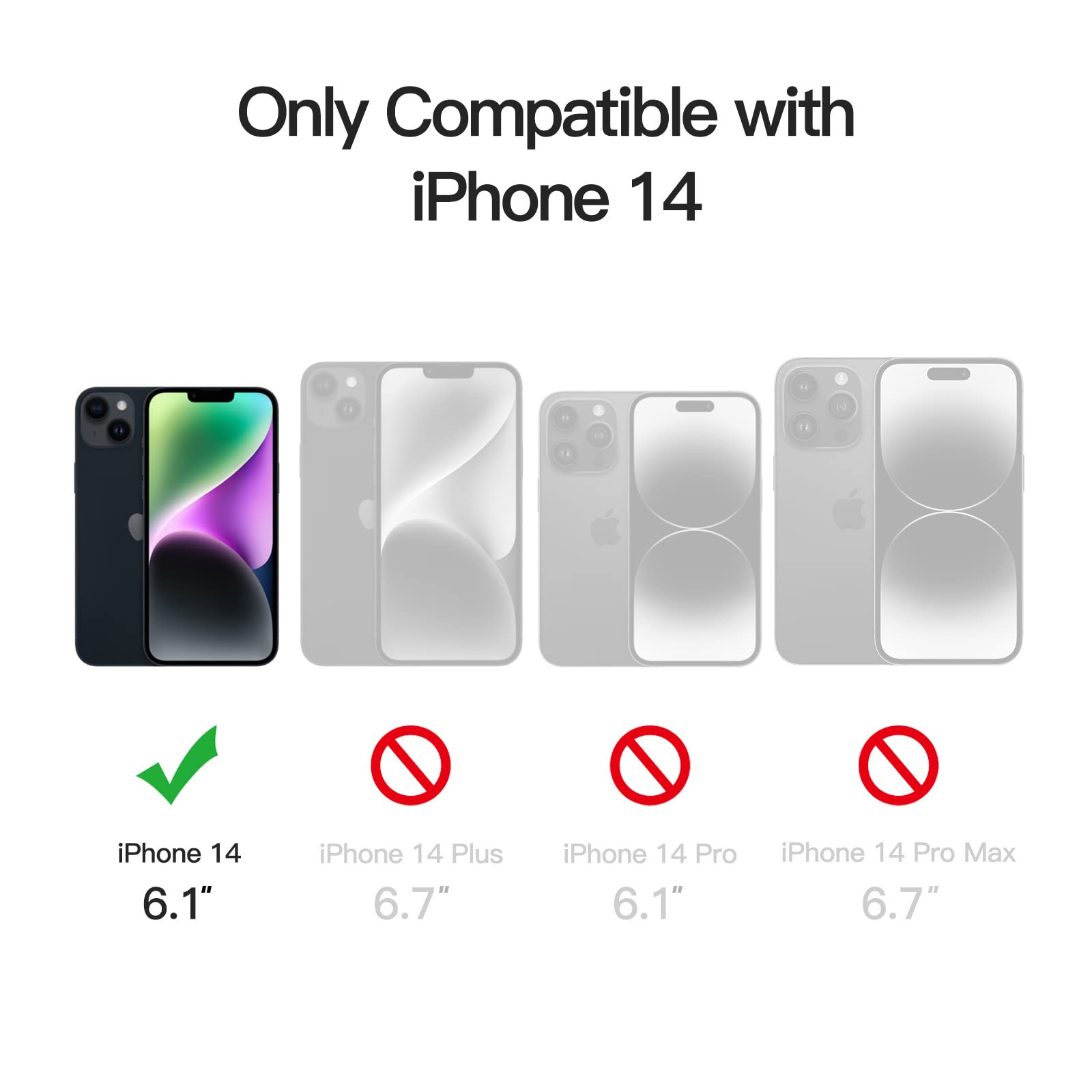 JETech Magnetic Case for iPhone 14 6.1-Inch Compatible with MagSafe, Translucent Matte Back Slim Shockproof Phone Cover (Black) 🍁 All In One Marketplace Canada