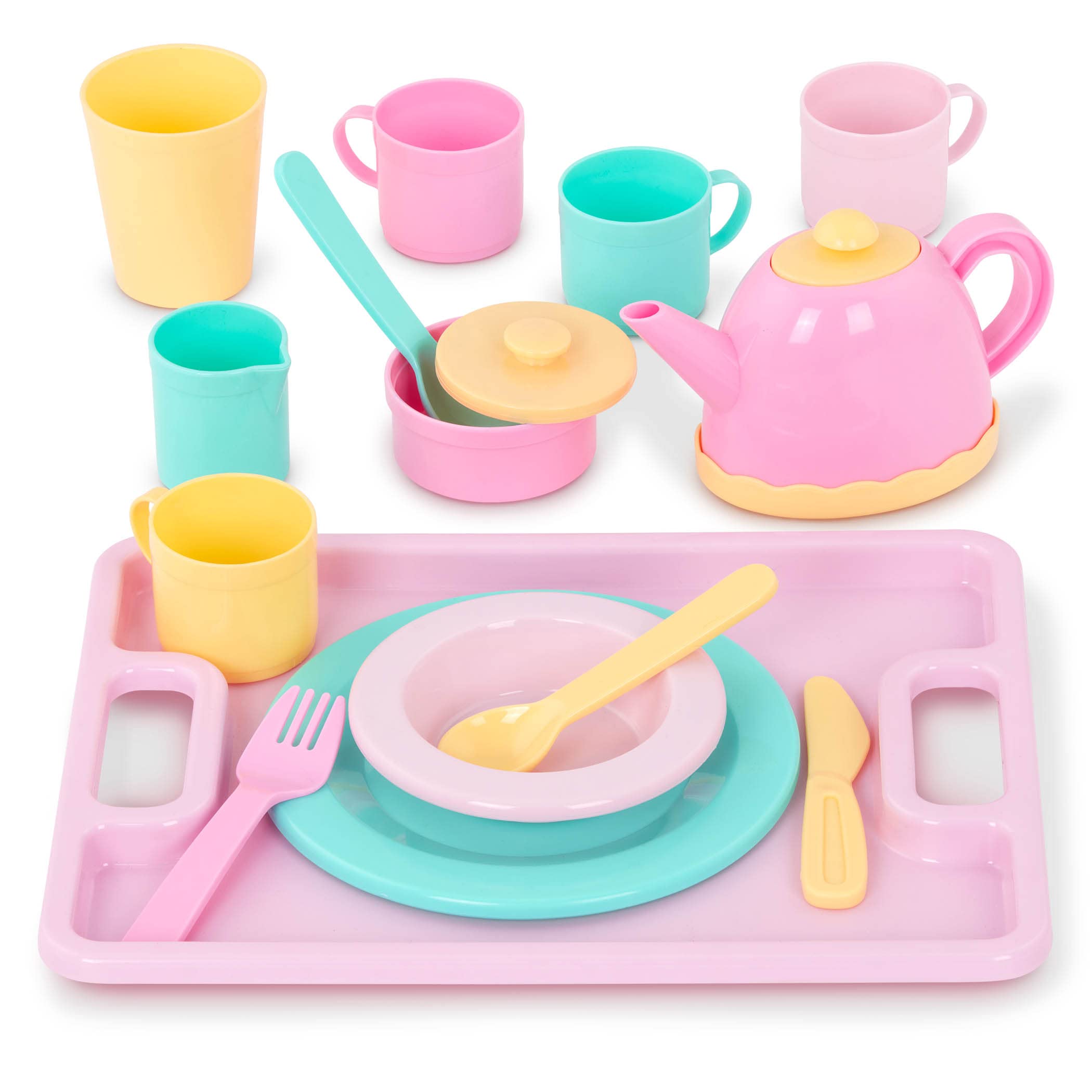 Battat Play Circle Dish Set, Dishes Wishes Dinnerware, 34 Pieces, Playset 🍁 All In One Marketplace Canada