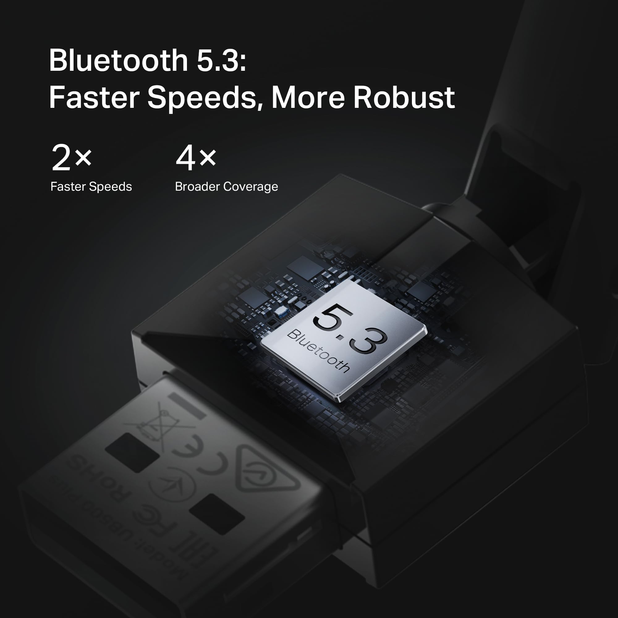 TP-Link USB Bluetooth Adapter for PC, Bluetooth 5.3 Dongle (UB500 Plus) - Long Range, Adjustable Antenna, Supports Windows 11/10/8.1/7 for Desktop, Laptop, Mouse, Keyboard, and More. 🍁 All In One Marketplace Canada
