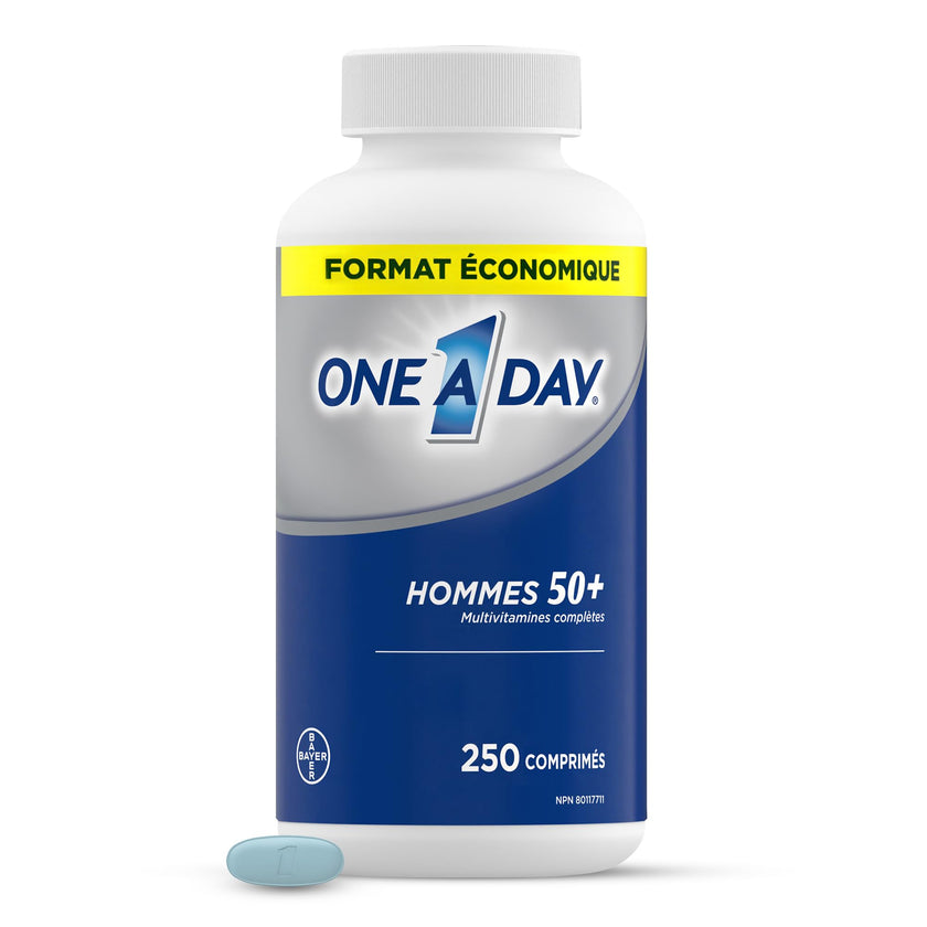 One A Day Multivitamin For Men 50 Plus-Daily Vitamins For Men With Vitamins A, B, C, D, E, Calcium, Selenium, Magnesium And Zinc To Support Immune, Bone, Heart And Eye Health, And Energy, 250 Tablets 🍁 All In One Marketplace Canada