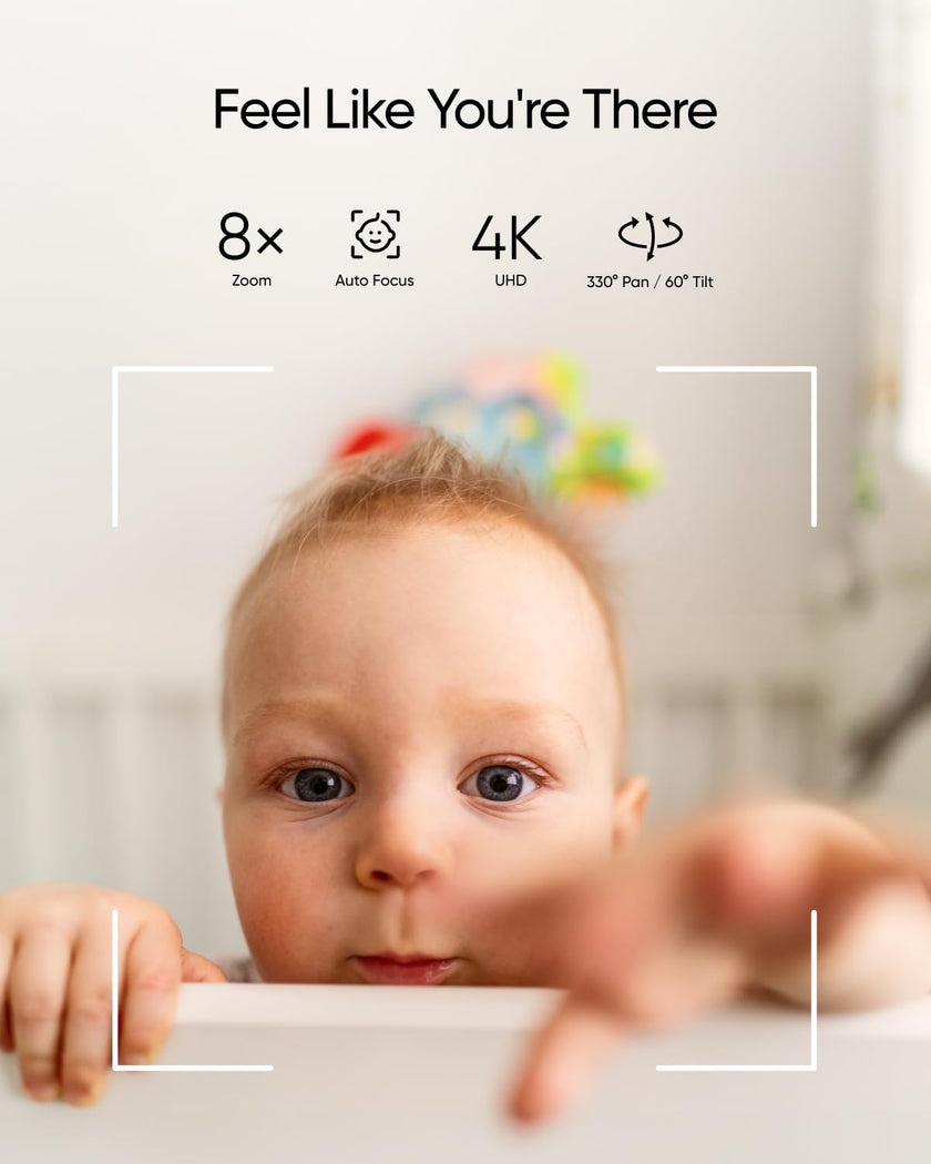 eufy Baby Monitor E21 with 4K Camera, Hybrid Wi-Fi and No Wi-Fi Connection, App and Monitor Control, Ultra-Clear Night View, Pan-Tilt, 8× Zoom, Portable Camera with Built-In Battery, ANR, Smart Alerts 🍁 All In One Marketplace Canada