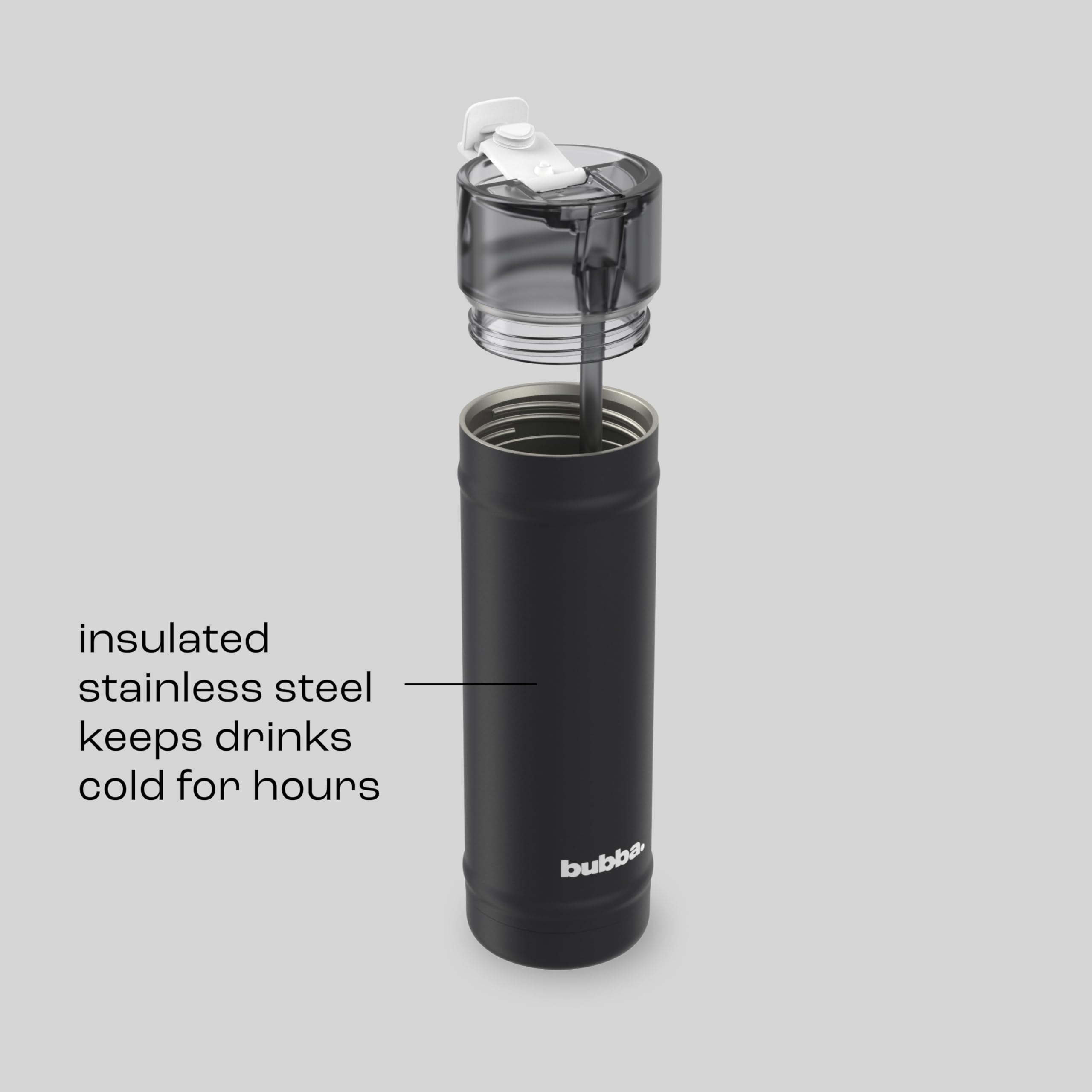 Bubba 24 oz Dualsip Water Bottle with Straw & 2-Way Lid | Leakproof Metal Tumbler | Insulated Stainless Steel | Reusable | Lightweight | Dishwasher Safe | Lead & BPA-Free | Office Siren 🍁 All In One Marketplace Canada
